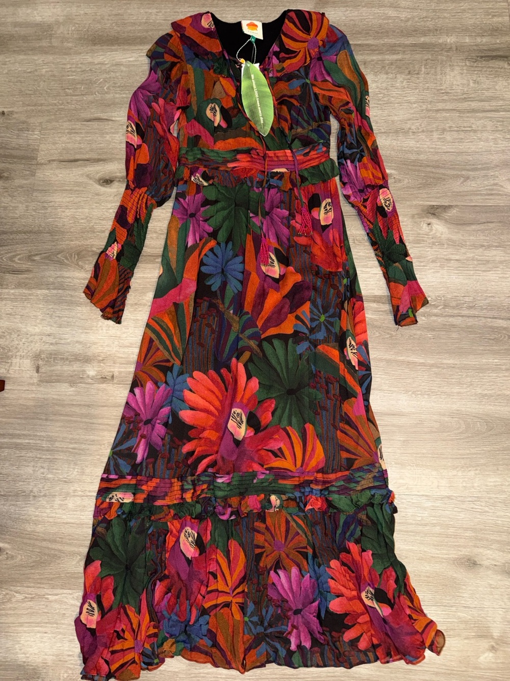 farm rio bird flowers maxi dress - Picture 8 of 15
